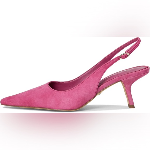 Sam Edelman Bianka Sling Slingback pink Suede Shoes Sz 7 - Picture 4 of 7